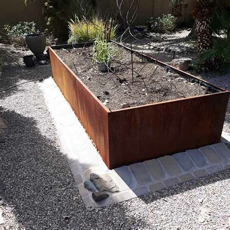 corten steel planter box|rectangular corten steel planters.